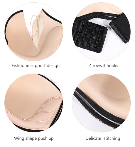 Image of DotVol Women Custom Lift Invisible Wirefree Anti-slip Strapless Push Up Bra