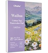 Amazon | Ohuhu アクリル絵の具用スケッチブック 水彩画用紙 200gsm