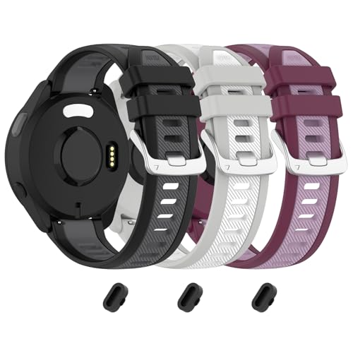 YHSITFNG Garmin Forerunner 165�p�r���v�o���h 3�� 20mm �V���R���X�|�[�c�o���h�X�g���b�v Vivoactive 6/5/3 Music�p Forerunner 570 42mm/55/245/645/645�p �N�C�b�N��