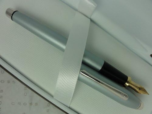 Cross Made in the USA Townsend Matte Sky Blue Fountain Pen with Solid 14kt Gold Xf Nib