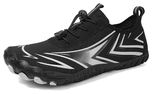 Teechodina Unisex Traillaufschuhe Herren Damen Wanderschuhe Barfußschuhe Laufschuhe Knit Sneaker Fitnessschuhe Fivefinger Zehenschuhe