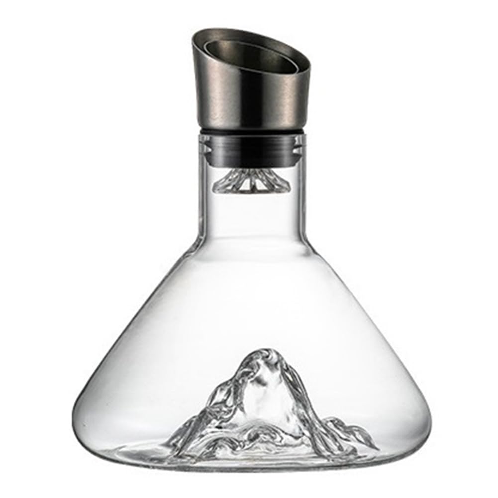 CTRLZS Wine Decanter, Crystal Clear Wine Decanter with Aerator, Red Wine Carafe with Built-in-Dispenser,