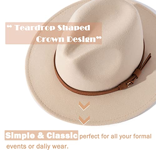 Image of Lisianthus Men & Women Vintage Wide Brim Fedora Hat | Classic Belt Buckle Decor, Adjustable Drawstring, Inner Breathable Sweatband, Timeless Style, Ideal for Travel & Daily