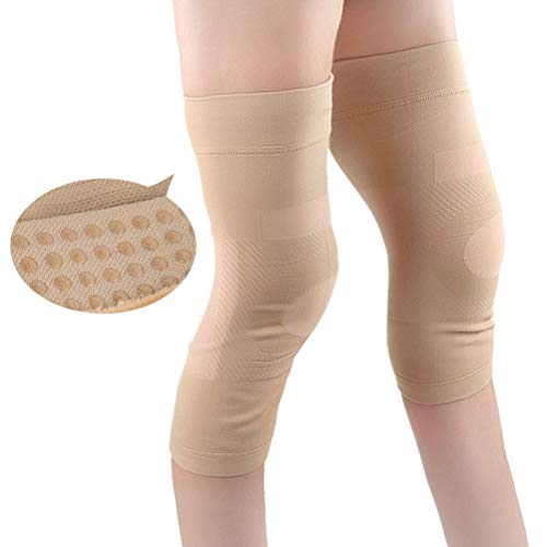 Joelheira Healifty, 1 par de meias elásticas para joelho e joelheira de veludo para esportes ao ar l