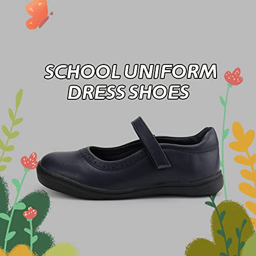 JABASIC Girls Mary Jane Flats School Uniform Dress Shoes4