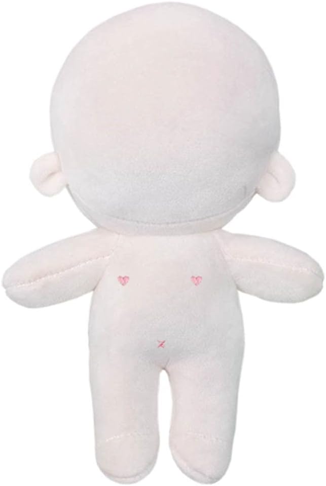 niannyyhouse 7.8in（20CM） Plush Doll with Embroidery Naked Humanoid Stuffed Toys Dress Up Normal Body Glossy Wearable Clothing (A-1, 20CM)