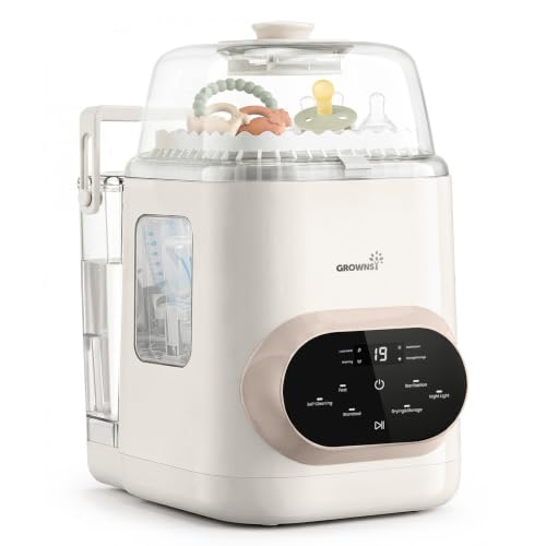 Image of GROWNSY EaseClean Pro Bottle Washer & Sterilizer & Dryer, Visible Cleaning