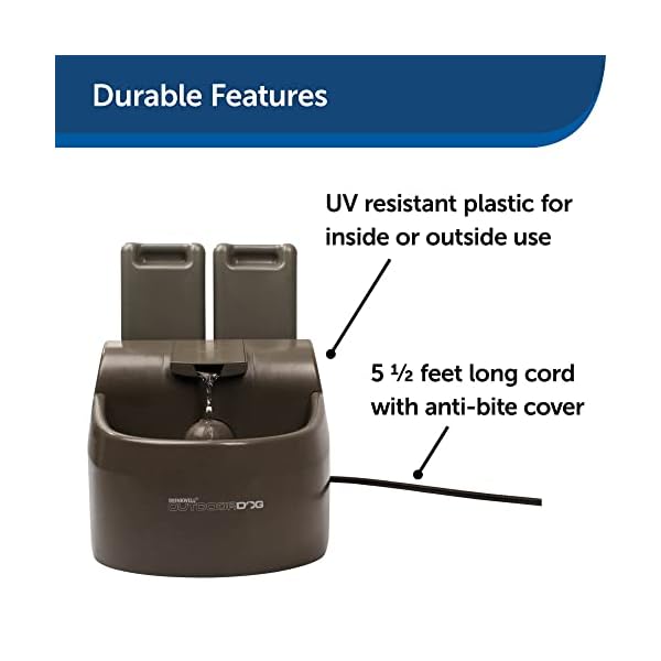 PetSafe-Drinkwell-Outdoor-Dog-Water-Fountain-Pet-Drinking-Fountain-450-oz-Capacity-Water-Dispenser Outdoor Dog Water Fountain