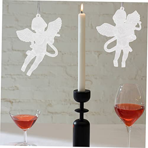 Supvox 4Pcs Violin Pendant Tree Hanging Angels Spun Angels Tree Ornaments Religious Decor Christmas Hanging Pendant Xmas Angel Pendant Pendant Decor Glass Acrylic Transparent Gift #TOP4