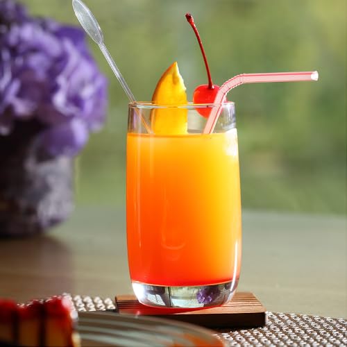 Image of Premium Crystal Water Glass Set of 6 - Highball Drinking Glasses Set for Home - Glass Set for Water Juice Shakes Mojito Cocktail Colddrinks (Atlass)