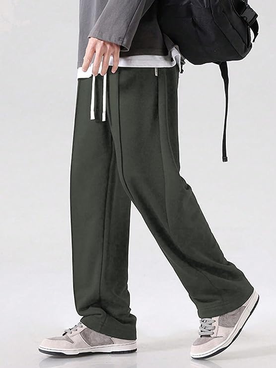 Image of GRECIILOOKS Men's Lycra Cargo Track Pants - Loose Fit Joggers for Men | Korean Style Travel & Lounge Wear with Pockets (Available in Plus Size)