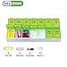 Ezy Dose Weekly (7-Day) AM/PM Pill Organizer, Vitamin and Medicine Box, Large Compartments, 2 Times a Day, Colors may vary