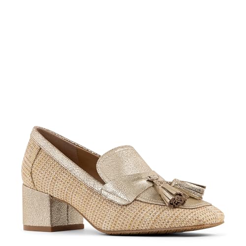 Image of Donald Pliner Women's Kressida Dress Loafers, 2 inch Block Heels for Women, Slip-On Heels for Women