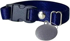 Coleira para Gato com Placa de Identificação (AZUL MARINHO)