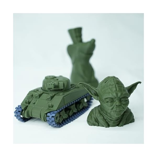 GratKit Filament PLA Matte 1.75mm, PrÃ©cision Dimensionnelle +/- 0.03mm, Imprimante 3D Mat PLA Filament, Bobine de 1kg, Macaron Vert Olive – Image 4