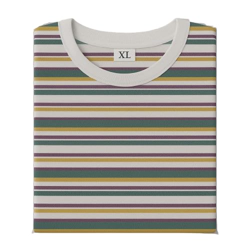 Image of Children's Striped Cotton T-Shirt, Classic Design, Multiple Colors, Age 1-7