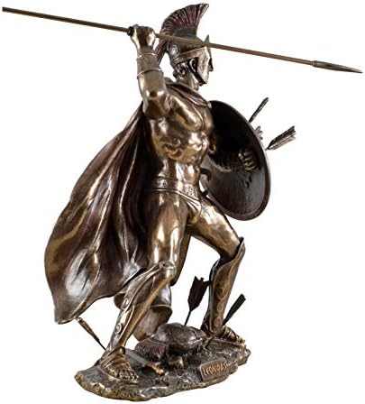 Veronese 708-6932 Figurine Fighting Leonidas Felderr Sculpture Persian Spartate Xerxes