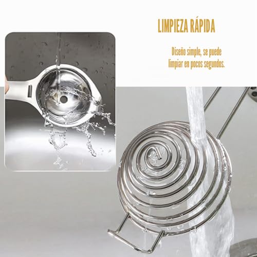 Miniatura 3 de Amfrpar 2 Pcs Separador De Huevo De Acero Inoxidable Separador De Clara De Huevo Y Yema De Huevo Extractor De Clara De Huevo Egg Separator Para Ayudas De Cocina Y Herramientas Para Hornear