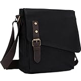 💼【Sac messager durable】Le sac messager en toile est fait de toile résistante à l'eau et de cuir de vache véritable rétro. La bandoulière a été cousue avec des coutures exquises et renforcée par des rivets et une connexion en cuir pour garantir la durabilité. Ce petit sac à bandoulière est fermé par des doubles fermetures qui sont des boutons-pression magnétiques pratiques et une fermeture éclair pour plus de sécurité.