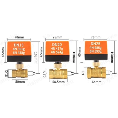 Électrovanne boisseau sphérique laiton DN15 vanne 2 voies 220V CA 24V