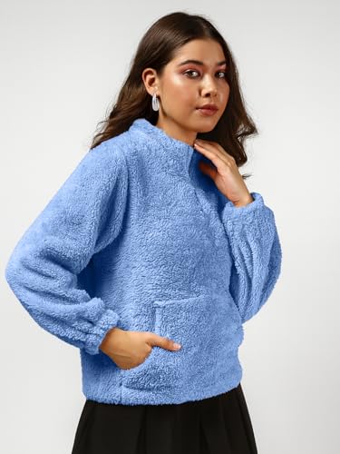 Image of THE DRY STATE Women's Fur Pull Over With High Neck
