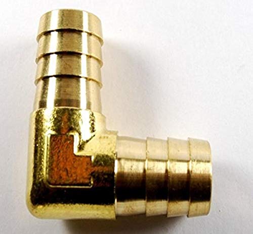 MettleAir 99HB-10 5/8" ID Elbow 90 Degree Hose Barb Union Fitting, Brass (Pack of 10)