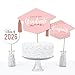 Big Dot of Happiness Graduation Centerpieces for Tables 2026. 15pc Unique Rose Gold Table Decorations with Sticks. Durable Toppers for The Class of 2026 Celebration and Graduation Party Decor