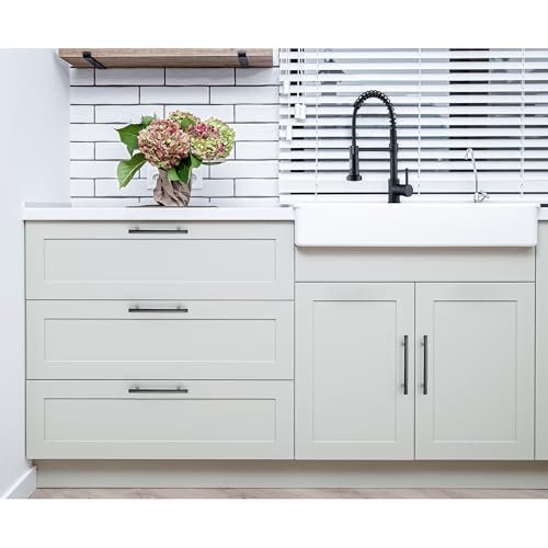 Image of Ravinte 30 Pack Cabinet Handles Matte Black Cabinet Pulls Kitchen Cabinet Handles,Curved Drawer Pulls in 7-1 /4 Inch Length with 5 Inch Hole Center Arch Kitchen Cabinet Hardware