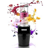 Duronic BL510 Mini frullatore elettrico 500W, Frullatore portatile con borraccia da 570ml senza BPA, Blender compatto portatil. Frullatore per smoothie, cocktail, cibo per bebe, frullati