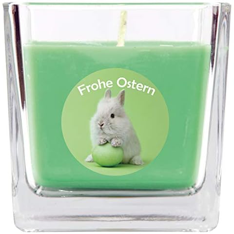 HS Candle Vela aromática en vaso de cristal – Verde Pascua – Cuadrado 190 g Cover