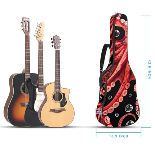 Sac guitare électrique rouge idéal pour les trajets au studio