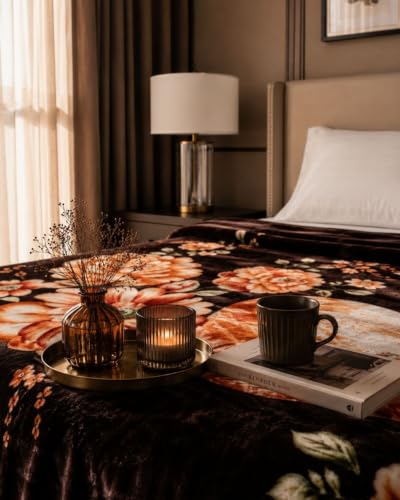 Image of Signature Blanket Single Bed Mink Blanket Single Ply for Extreme Winters (Cinnamon Brown, skin friendly, Pack of 1)