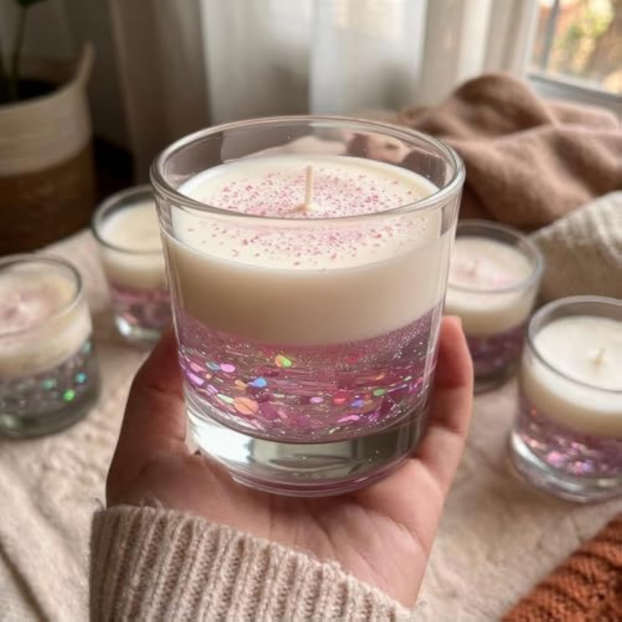 Craftzlane Glitter Gel Candle, Decorative Gift