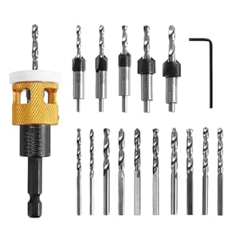 Carbide Tipped Countersink Drill Bits Set With Low Friction Depth Stop - View #10