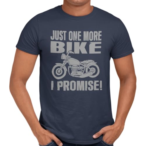 Image of Getting Shirty Just One More Bike I Promise Biker T-Shirt, Blue, L