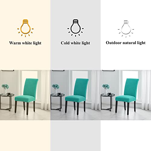 Joccun Chair Covers For Dining Room Set Of 4,Water Repellent Dining Chair Slipcovers Stretch Dining Room Chair Covers Seat Protector,Washable Parsons Chair Cover For Home,Banquet(Turquoise,4 Pack) #TOP3