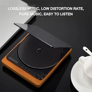Lettore CD portatile Bluetooth 4.2 in legno Vintage Giradischi USB Lossless Play Telecomando Uscita Ottica Display LCD Home Entertainment