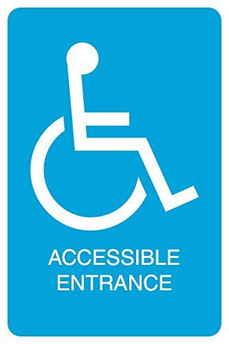 Blu handicap Symbol accessibile Entrance stampa