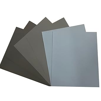 Color Zebra Waterproof Sand Paper Grit 1000/2000 / 3000 (Pack of 6) 2 sheet of each Grit. For Polish and Buffing Latex Silicon Carbide Sand Paper Emery Paper Abrasive Sheet.