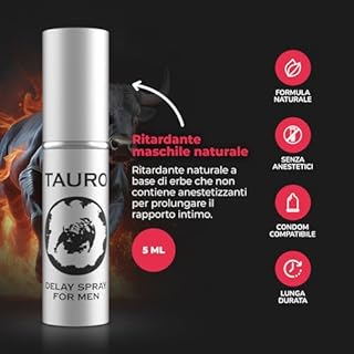 INTIMATELINE | Tauro Extra Power - Spray Ritardante Intimo per Uomo, Contrasta l'Eiaculazione Precoce e Prolunga la Durata del Rapporto, Non Anestetizza, 5ml