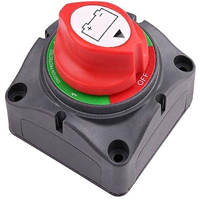 Marine Battery Disconnect Switch - Premium On-Off Position Master Cut Off Switch - 6V 12V 24V 48V - Battery for Boat, ATV, RV, UTV, Heavy Duty