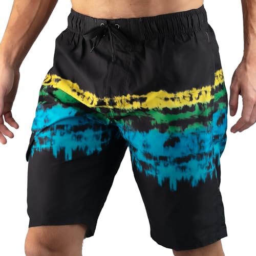 Image of Kanu Surf Men's Big Viper Extended Size Stripe Swim Trunk