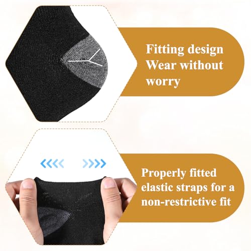 30 Pairs Ankle Socks for Men and Women, Breathable Casual Low Cut Short Socks, Mini Crew Ankle Sock Quarter, Sock Size 10-134