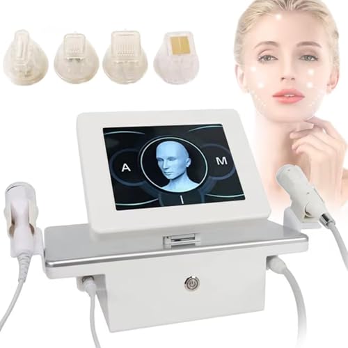 Máquina de microagujas de radiofrecuencia fraccionada, máquina de microagujas para lifting facial con 2 asas, para lifting facial, antiedad, eliminar cicatrices y estrías.