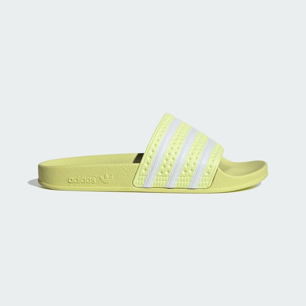 adidas Women's Adilette Aqua Slides 37.5 EU Pulse Yellow Cloud White Pulse Yello