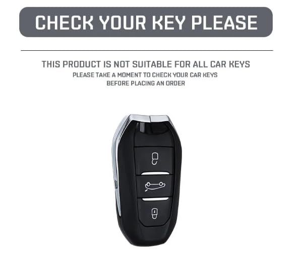 TOOMUME Cover Chiave TPU, Custodia Chiave Adatto Per Peugeot 208 308 508 2008 3008 5008 Rifter Citroen C3 Arricross C4 Picasso DS3 DS4 Berlingo, Copri Chiavi Guscio Chiave Auto Telecomando - Smart Key
