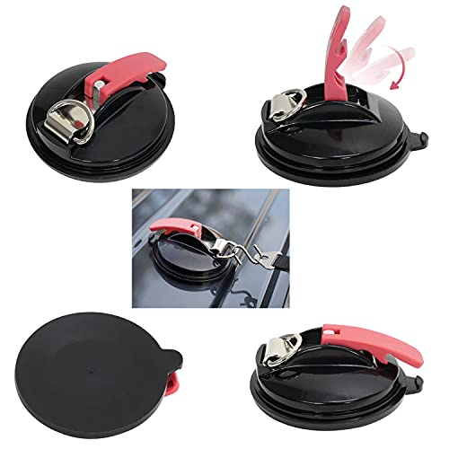 ROSEBEER 2PC Âncora de ventosa 2 peças, âncora de ventosa de carro resistente para toldo de carro ba