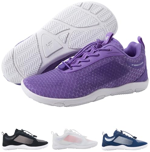 HF Cloud-Like Barefoot Shoes for Women & Men - Minimalist Shoes for Women, Arch-Support Breathable Splash-Proof Versatile Ergonomic Pain-Relief Posture-Improvement Hiking Boots Womens
