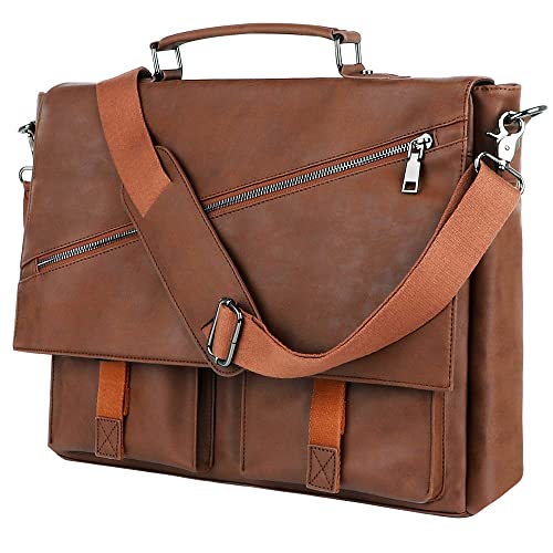 Seyfocnia Leather Messenger Bag For Men cover