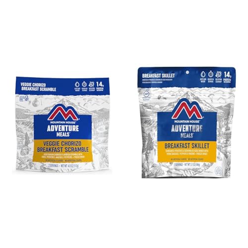 Mountain House 2-Servings Veggie Chorizo Breakfast Scramble & Breakfast Skillet